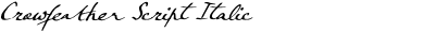 Crowfeather Script Italic